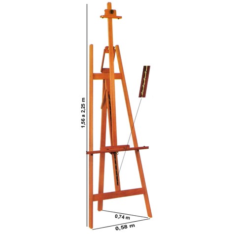 Cavalete Pintura Estúdio / Campo – Luxo TRIDENT 12034